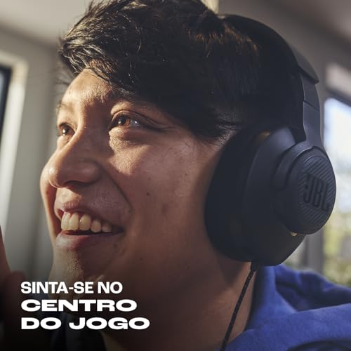 JBL, Fone de Ouvido Com Fio, Quantum 100M2, Headset Gamer, Over Ear, Microfone Removível - Preto
