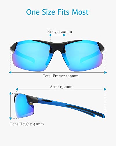 ANRRI Sports Sunglasses for Men UV Protection Golf Baseball Fishing Cycling Running Sun Glasses3