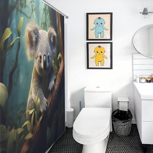 Rideaux salle de bain koala en polyester de qualité supérieure 140x183 cm