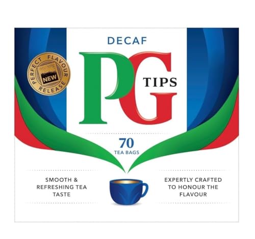 PG Tips Tea Bags Decaf 70-Count Tea Bags, Pack of 3