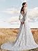 Long Sleeve Bohemian Wedding Dresses for Bride Lace V Neck Bridal Dresses for Women Ivory Wedding Gowns US 16 Plus Size
