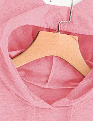 Lziizl Women Girl Hoodies Cute Cat Ear Novelty Printed Pullover Sweatshirt Pink Us Size M=Tag Size Xl #TOP3