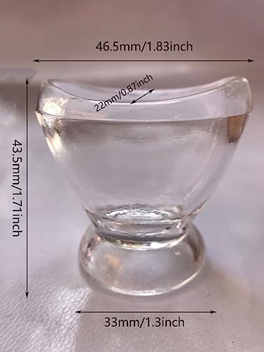Boyizupha 2Pcs Transparent Glass Eye Wash Cup For Eye Rinse,Cleansing With Storage Container,10Ml-Set Of 2 #TOP2