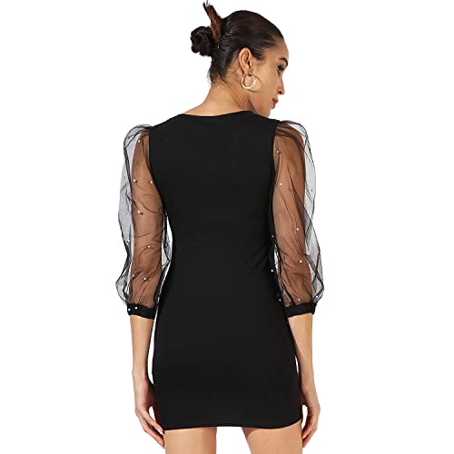 Image of PINACOLADA Women's Solid Dress for Casual Wear | Regular Sleeve | Quality Stretchable Fabric | Dress Crafted with Enhanced Stretch and Comfort Fit for Everyday Wear