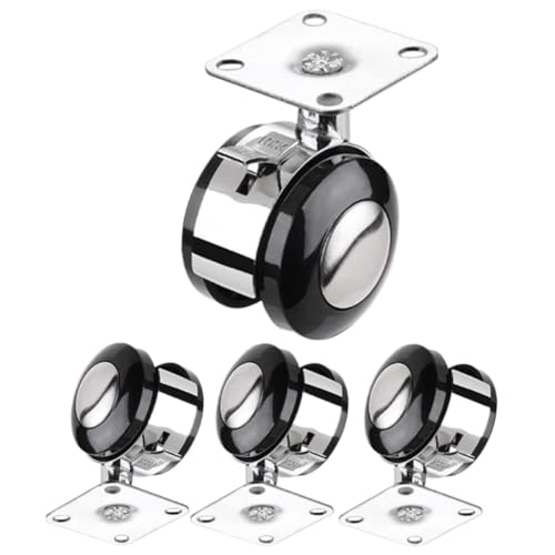 Ruedas Exteriores Juego De 4 Ruedas Giratorias Universales Aleación Silenciosas Con Freno For Silla Carrito Equipo(1.25inch)