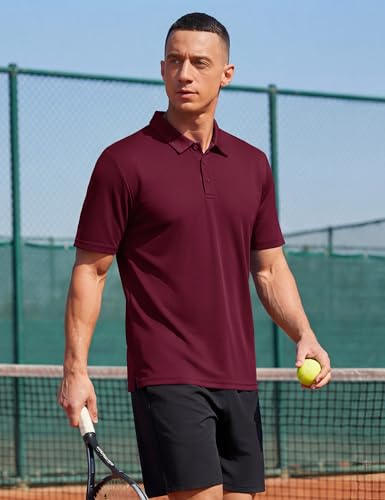 Camisetas Polo para Hombre Cavva, manga corta, secado rápido, transpirable, para golf y deporte, ligera, elástica, con control de humedad, fresca y casual miniatura 3