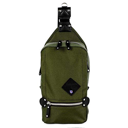 Harvest Label Sling Pack Mono Sling Mens Shoulder Bag (Army Green)