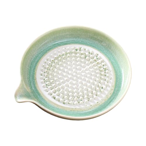 Rallador De Ajo - Cerámica, 13,5x13,5x2cm Rallador De Jengibre Herramienta De Cocina Superficie Lisa Hecha A Mano | Molienda eficiente de ajo, jengibre, verdura, fruta, preparación de a