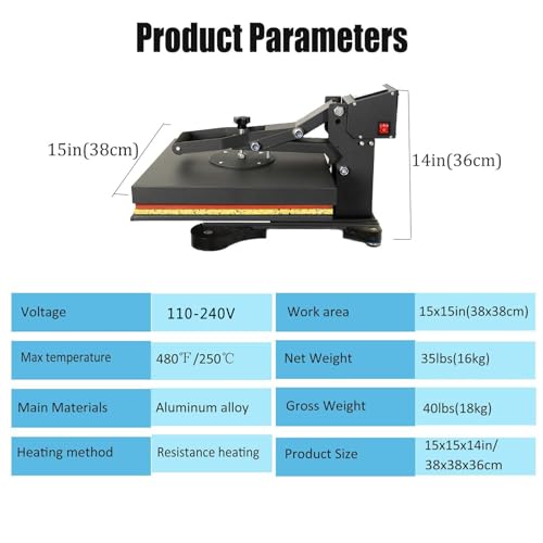 Máquina de Termofijado para Camisetas con Panel Digital miniatura 5