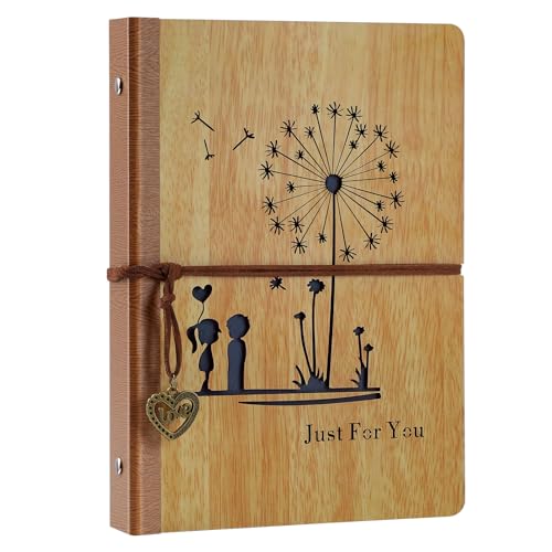 SEEALLDE Cuaderno A5, 200 páginas en blanco, tapa dura, diario, cuaderno vintage de viaje, cuaderno de bocetos