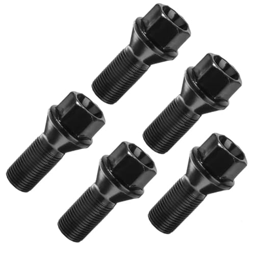 Juego de tuercas de seguridad para rueda M14 x 1.25 de BMW E71, F20 y F25, 10 piezas de acero negro 4