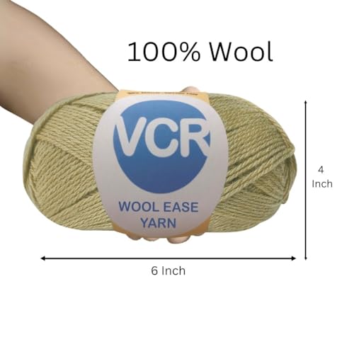 Image of VCR Olive Grey Wool Ease Yarn, 100 Grams Hank, 260 Meters Length, 100% Wool Ball for Crochet and Knitting, Suitable for Mufflers, Scarves & cowls Pack of 1