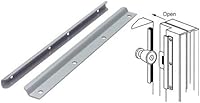 Vista 5 de Prime-Line U 9513 - Protector de pestillo construido de acero pintado gris, para puertas abatibles (paquete individual)