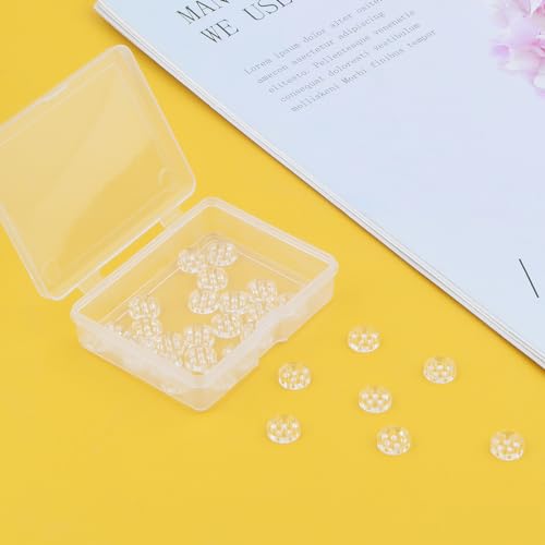 30pcs 8 mm Transparent Glass Screen Filters High Borosilicate Glass Screens Filters with 7 Honeycomb Holes with a Storage Box for Fireplace Pipes Blunts - Thumbnail 7