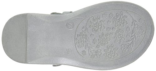 Nens Kid's Hook-and-Loop Scallop Sandal, Silver/White, 23 M EU/6.5 M US Toddler4