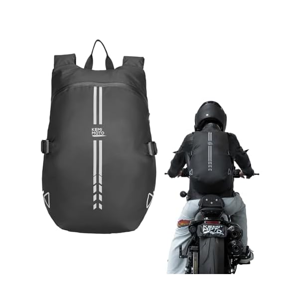 KEMIMOTO Motorcycle Backpack, 40L Motorcycle Backpacks for men, Waterproof Helmet Bag for Travel, Daily Trips, Office Trips