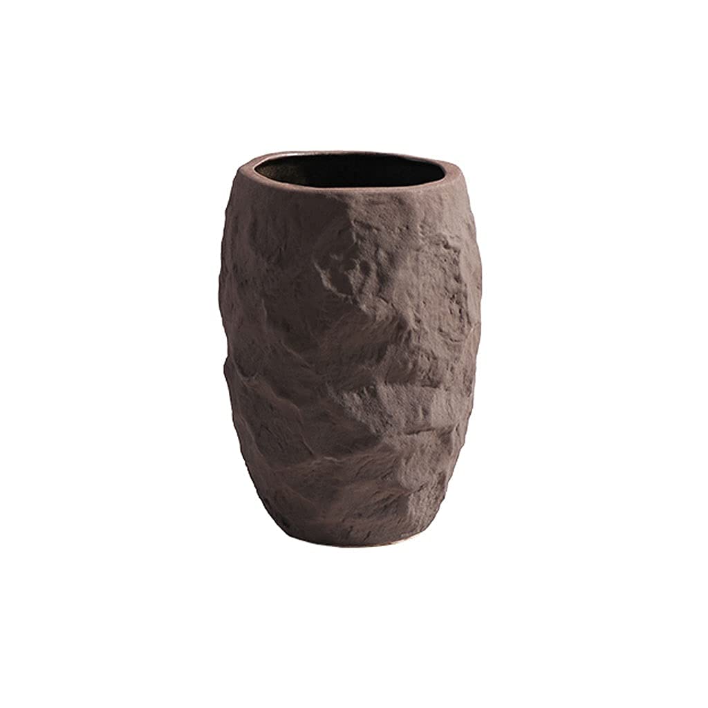 ksamwjfFlower Vase Vintage Metal Vase Retro Imitation Primitive Era Ceramic Kala Caliber Vases Featured Home Office Living Room Study Desktop Vase Decoration Glass Vase