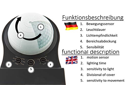 Bewegungsmelder für den Außenbereich HUBER Motion 5 mit Infrarot-Technologie