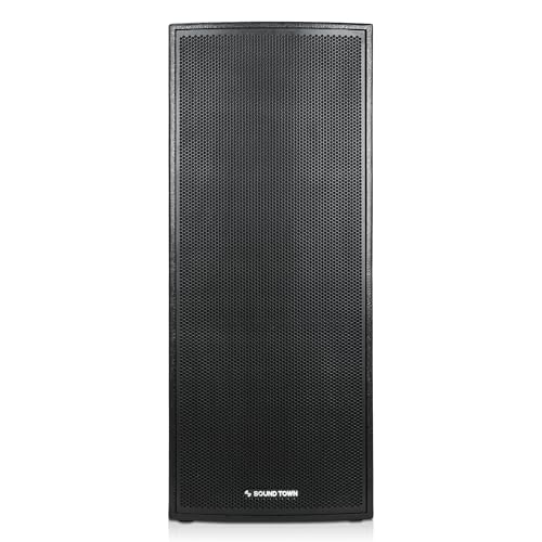 Image of Sound Town CARME Series Dual 15 inch 2-Way Class-D Powered Professional PA DJ Speaker with DSP & TWS for Live Sound, Church, Lounge, Bar Installations, Black (CARME-215BPW)