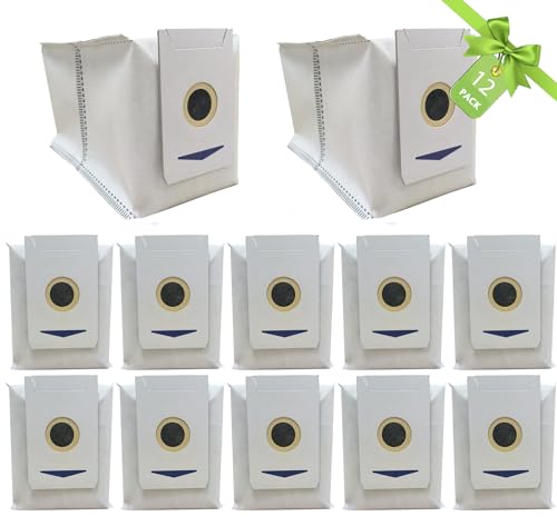 Derborisen 12 Stück: Staubbeutel kompatibel mit Ecovacs DEEBOT T30/T30 PRO/MAX/PLUS/YIKO/T30PRO/T30MAX/T30PLUS/T30YIKO Staubsauger-Ersatzteilen