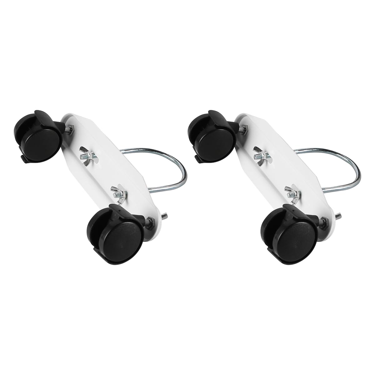 Muiltvoe 2 Pcs Caster Wheel Mobile Pulley Brackets for Oil Filled Radiator 360° Swivel Caster Wheels Heavy Duty for Electric Heater U-shaped Hook Casters