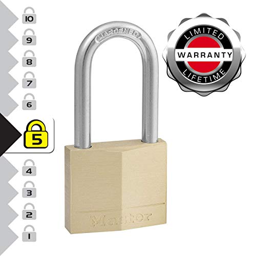 Master Lock 140DLF Solid Brass Padlock with Key, 1 Pack - Image 4
