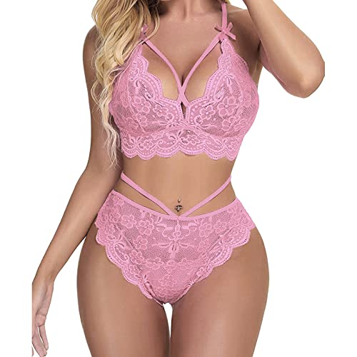 Split Lingerie érotique deux-pièces ensemble lingerie sexy noir front ouvert