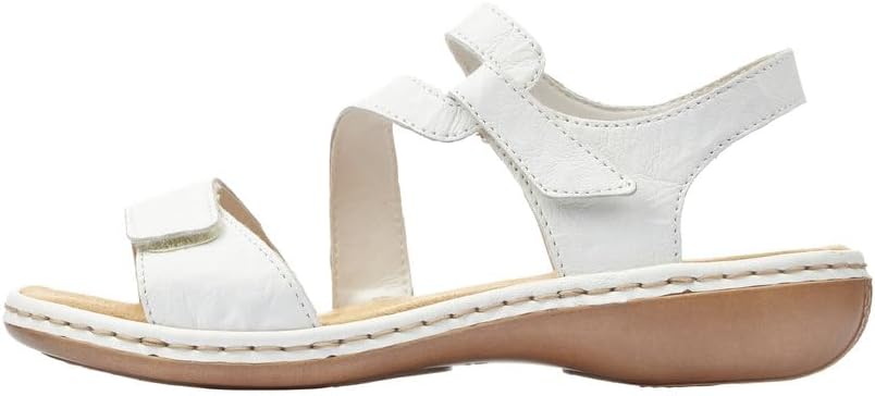 Sandali Donna Rieker Con Cinturini Regolabili - Modello 659C7, Pelle Morbida