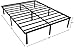 Amazon Basics Sturdy Heavy-Duty Non-Slip Platform Bed Frame Full Size Storage, Steel Slat Support, Noise Free, Easy Assembly, 14 Inch Black