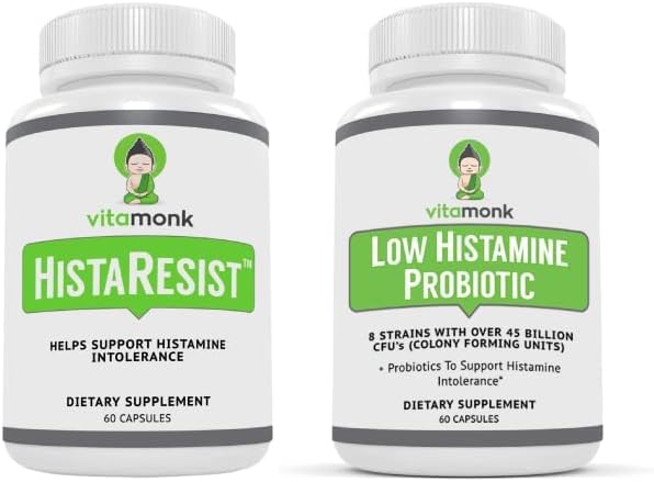 HistaResist™ Histamine Blocker for Histamine Intolerance and Low Histamine Probiotics - Fight Histamine Intolerance and Support Balanced Gut Health