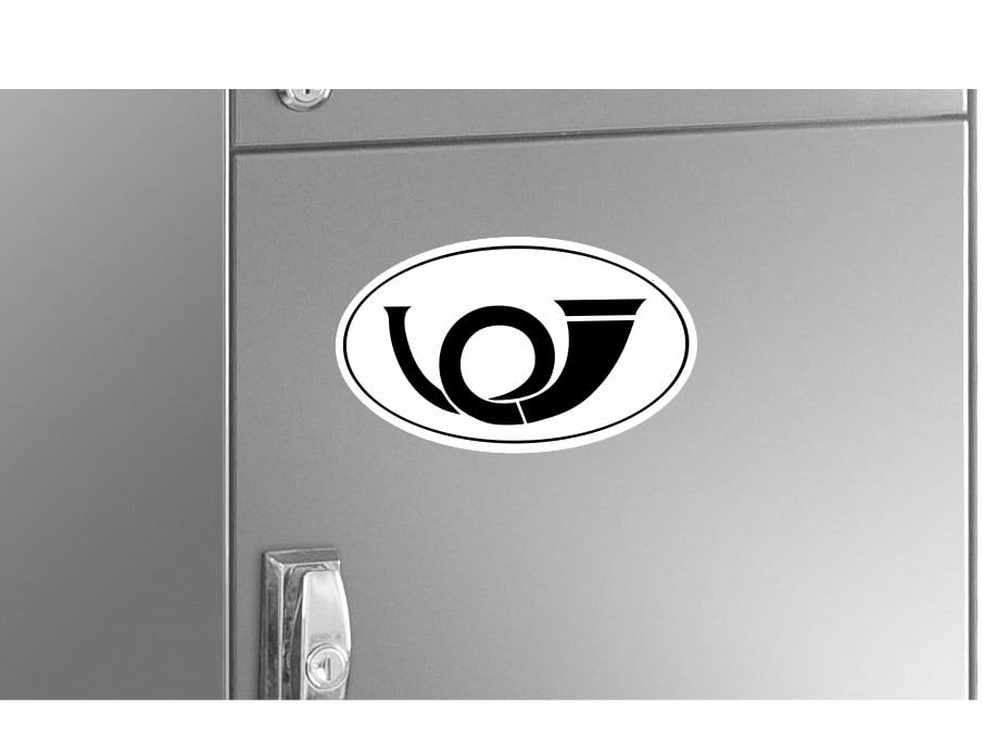Posthorn Sticker Letter Box Sticker Symbol Sticker (RPMt6/9) (10 cm), Black, 10cm - Image 4