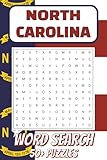 North Carolina Word Search: North Carolina Word Puzzles about NC Foods, Cities, State Beaches and More | 6x9, 110 Pages | Gift for North Carolina Lovers, Birthdays, Holidays, Travel