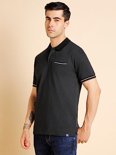 Image of Dennis Lingo Men's Cotton Solid Slim Fit T-Shirt