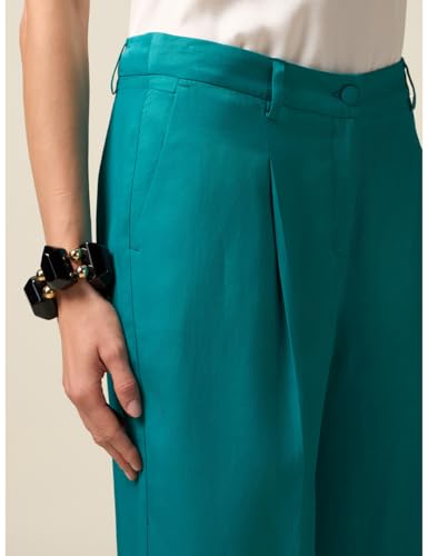 Oltre: Pantaloni Palazzo Misto Lino Ottanio. 50 Stagione Autunno Inverno 2025 - 4