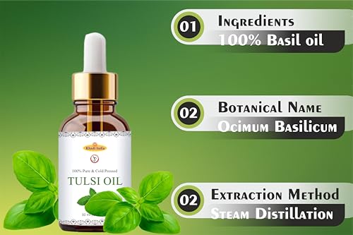 Image of Khadi Pure Coldpressed Tulsi Oil, 30 ml