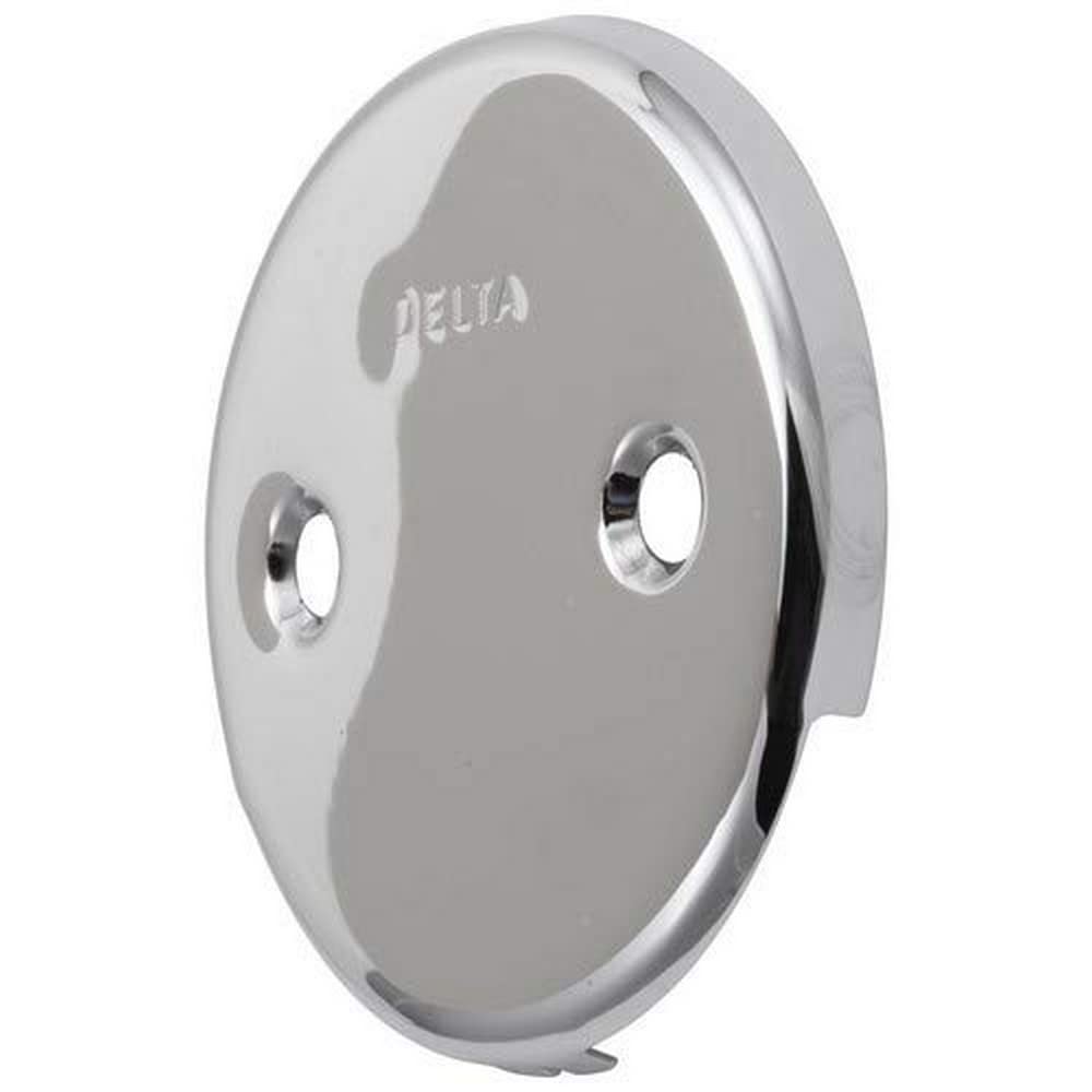 Delta RP7424 Plaque de trop-plein de rechange en chrome haute qualité pour plomberie