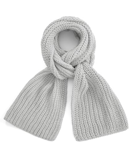 Bobelle Wear Winterschal Damen,Warm Strickschal Herren Lang Knit Winterschal Unisex(Grau)