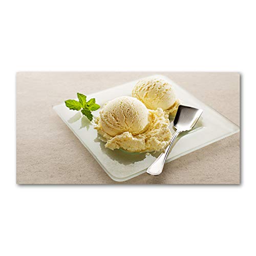 Tableau sur toile 125x50 cm beige pour moderniser une cuisine sombre
