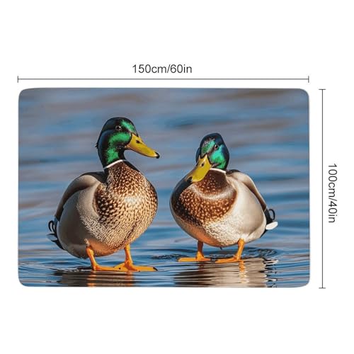 Tapis de bain super absorbant canards colverts antidérapant et sec