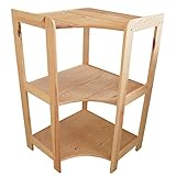 90 x 56 x 56 cm 3 Böden stabiles Eckregal unbehandelt Holzeckregal Lagerregal Standregal Regal aus Holz natur Büroregal Möbel Bücherregal Küchenregal Aktenregal Kellerregal Aufbewahrungsregal