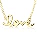 Cursive Love Necklace | Gold over 925 Sterling Silver