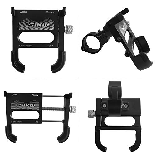 Leeofty Suporte para telefone de bicicleta em liga de alumínio para bicicleta Suporte universal para