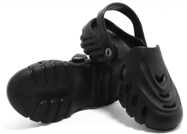 Men's Lightweight Slip-On Clogs. Black-image-12