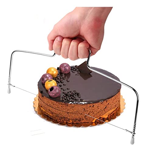 Cortador Fatiador De Bolo Nivelador Ajustável Inox - 02 Fios