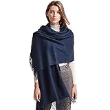 Navy Blue Pashmina Shawls and Wraps Soft Cashmere Feel Scarf Blanket Extra Large 78'x28' Oversized...