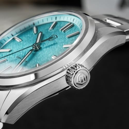 Image of watchdives WD0003 Original Design Aventurine Men Watch VH31 Sweep Second Quartz Watch 36mm Sapphire Crystal Luxury Wristwatch 100m Waterproof Stainless Steel