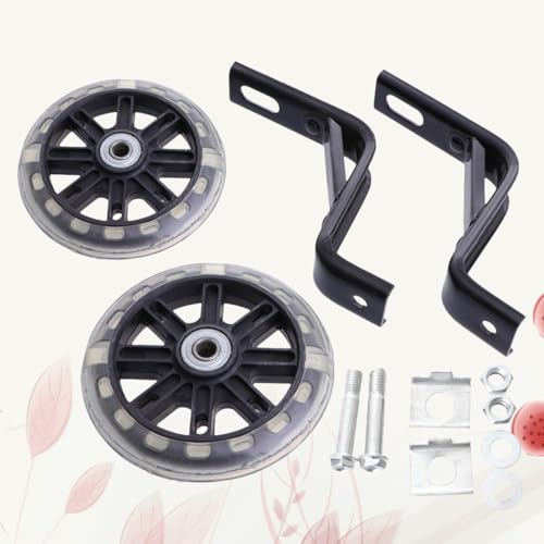 Ruedas de entrenamiento para bicicleta Mikinona con soporte de 18 pulgadas, estabilizadores auxiliares silenciosos con luz intermitente, color negro miniatura 5
