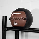 Titan Fitness Soft Leather Medicine Wall Ball Durable, Endurance, Cardio, Core Strength - Image 2