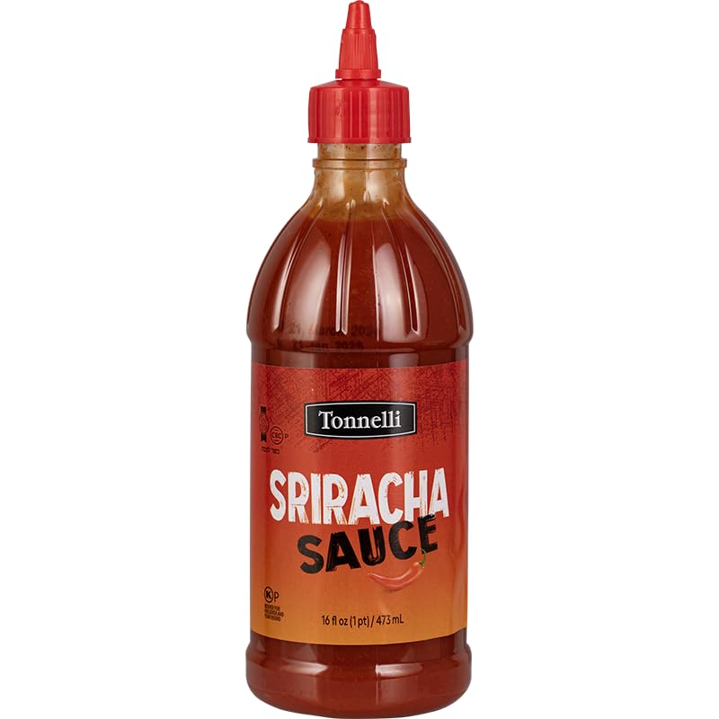 Tonnelli Sriracha Hot Chili Sauce, 16 oz | Sriracha Hot Sauce | Bold & Spicy Flavor | Kosher for Passover