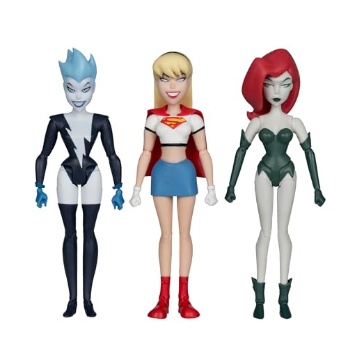 McFarlane Toys - The New Batman Adventures Poison Ivy Live Wire Supergirl (Girls' Night Out) 3pk Gold Label - image 7